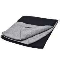 在飛比找Yahoo奇摩購物中心優惠-LV M75532 經典LOGO雙色羊毛披巾/圍巾(黑/灰)
