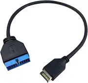 BRIGHTFUFU USB Mini Pin Header to USB Extension Cable for Motherboard Black Front Panel Adapter Durable Connection Backwards Compatible