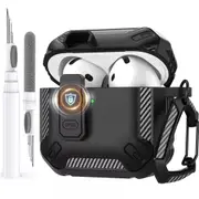 Black For Apple Airpods 3 Case Cover 3rd Generation Noise Cancellation With Clean Pen