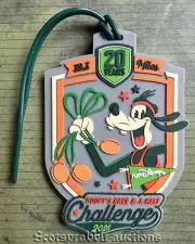DISNEY GOOFY RACE A HALF CHALLENGE 2025 Silicone Rubber Luggage Tag NEW Unused