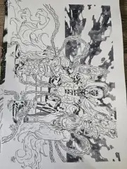 11x18" Spawn B/w Original Art By Alex Riegel