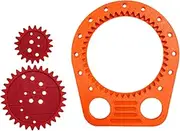 Gear Geometry Drawing Tool, Geometric Art Rulers for Drawing, 3D Printed Spiral Curve Stencils, Versatile Artistic Use, Portable and Lightweight, 4.3x4.3cm, for Kids