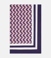 [Aquazzura Casa] Aquazzura Casa Jaipur Small printed linen tablecloth One Size multicoloured