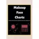 Makeup Face Charts: Blank Workbook Paper Practice Face Charts For Makeup Artists 6