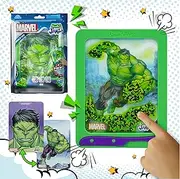 Sky Castle DoodleJamz Marvel JellyPics - Sensory Drawing Pads Filled with Non-Toxic Squishy Beads and Gel – Includes Stylus, Removable 2-Sided Emoji Backer Card (Hulk, Series 1)