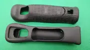 2x Official Nintendo Wii Remote Covers Black Jacket Silicone Cases