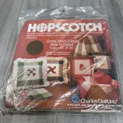 Hopscotch Aida Cloth Cross Stitch Fabric 14 Ct 15 x 15 Brown Tan D10