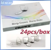 24pc Dental Strip Crown Form-Pedo Resin Kids Pediatric Deciduous Anterior Crowns