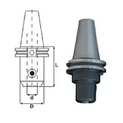 Dorian CAT40 1/2 x 2.5 End Mill Holder, 45023
