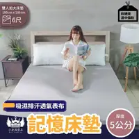 在飛比找momo購物網優惠-【BOSS BEDDING 小老闆寢具】雙人6尺吸濕排汗記憶