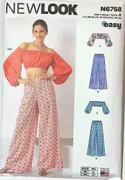 NEW LOOK SEWING PATTERN N6758 A TOP PANTS SIZE XS-XL NEW
