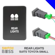 REAR LIGHTS BLUE LED Push Switch Suit SMALL Toyota Landcruiser Prado Hilux 12v