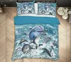 3D Ocean Dolphin 1524NA Bed Pillowcases Quilt Cover Duvet Jerry LoFaro Fay