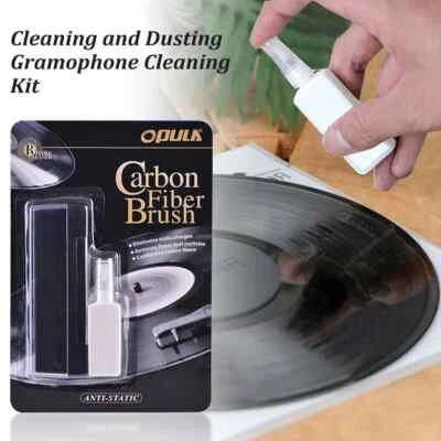 Vinyl Record Cleaning Kit Anti-Static Brush Cleaner Record Player Gramophone New
