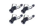 Set of 4 x BravoPro Par-16 Birdie+ LED Par Can with Piggy Back Plug - Black