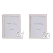 2PK Gibson Gifts Diamond 21 Photo Frame 4x6" Rectangle Silver