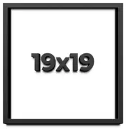19x19 Shadow Box Frame Black | 2 Inches Deep Real Wood Contemporary Shadowbox Di