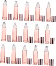 PLAFOPE Ml Frosted Glass Perfume Bottles Essential Oil Containers Roller Pcs Set Refillable Sub Bottles for Cosmetics Leakproof