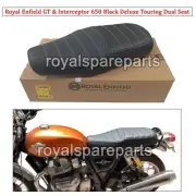 Genuine Royal Enfield GT & Interceptor 650 "Deluxe Touring Dual Seat, Black"