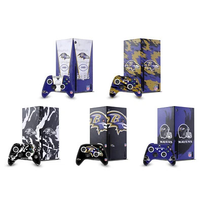 OFFICIAL NFL BALTIMORE RAVENS CONSOLE WRAP AND CONTROLLER SKIN FOR XBOX SERIES X