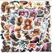 10pcs Beautiful Steampunk Stickers- Scrapbook Journal *Random Assortment