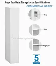 Brand New Single Door Metal Storage Locker Shed Gym Office Home