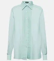 [Tom Ford] Tom Ford Silk batiste shirt UK 8 blue