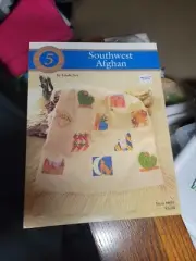 Just Cross Stitch Leaflet " Southwest Afghan" by Linda Jary