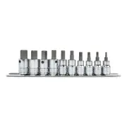 Genius Tools 10 Piece 3/8" Dr. Metric Hex Bit Socket Set - BS-310HM