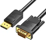 Watio Wave Converter- Displayport to vga Converter, 5 m, Black, Compatible with Devices That Require Connection to vga. *