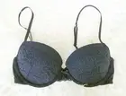 GILLY HICKS by Abercrombie LACE DEMI BRA NAVY 34C NWT