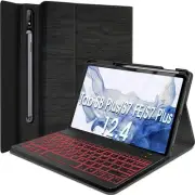 Backlit Keyboard Case for Samsung Galaxy Tab S8 Plus 2022/S7 FE 2021/S7 Plus