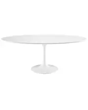 Modway Lippa 78in Oval Wood Top Dining Table NoSize White