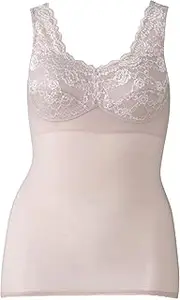 Wacoal JHK501 Women's Underner, Wireless, Sleeveless, Stretches Your Back, Comfortable, Beautiful Decolletage, Loose Around The Stomach, Bra Camisole