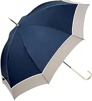 ビコーズ(Because) Because B-150116 Long Umbrella, Plain Bicolor Navy