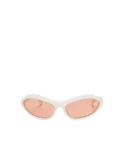 Prada Eyewear Cat-Eye Sunglasses 61 Opal/Orange