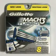 Gillette Mach 3 Turbo Razor Blades 8 Cartridges