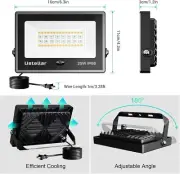 USTELLAR 4 Pack 25W RGB LED Flood Light 250W Equiv. Color Changing Floodlights