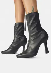 [Public Desire] Black Peppa Zip Up Ankle Boots