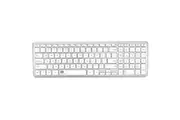 TODO Bluetooth Wireless Keyboard Mac Windows Android 2.4G USB DUAL BT 3.0 5.0 - White Silver