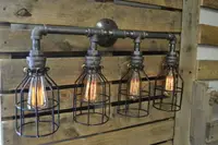 在飛比找樂天市場購物網優惠-工業風格蒸汽復古水管壁燈 愛迪生鐵籠燈壁燈