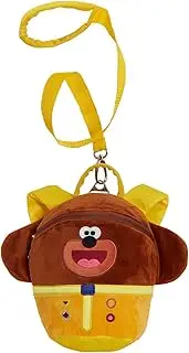 Boys Girls Hey Duggee Reins with Backpack for Kids Toddlers Detachable Safety Harness First Steps Leash Nursery Preschool Soft Bag Rucksack, Yellow / Brown, One Size