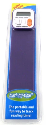 Mark-My-Time: The Digital Bookmark Purple Bookmark & Digital Timer, - All In One