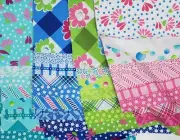 PICNIC POP 33 pc Sample Set Moda Quilt Fabric Me My Sister Polka Dots Plaid