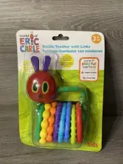 Very Hungry Caterpillar Rattle Teether Links Baby Toy World Of Eric Carle NEW