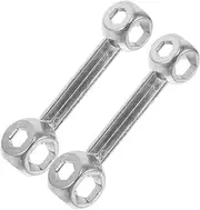Generic 2pcs Multi-Purpose Wrench Bike Tool Adjustable Bike Wrench Mountain Bike Wrench Professional Bike Wrench Hex Wrench Bike Repair Bike Hexagon Tool Spanner Wrench Galvanized Silver