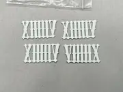 NOS Cuckoo Clock Numeral Set / Size - 20 mm Plastic - White (CH4-9342)