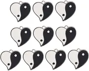 [DOITOOL] Key Chain Pendant Yin Yang Charms Bulk Yin Yang Pendant Necklaces Bracelet Keychain Hanging Pendants Pendants Hanging Pendants Key Accessories Charms Alloy