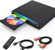HD DVD Player, CD Players for Home, DVD Players for TV, HDMI and RCA Cable Inclu