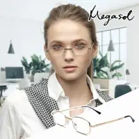 在飛比找momo購物網優惠-【MEGASOL】高品質水晶鏡片老花眼鏡便攜摺疊款(中性橢圓
